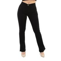 Calça Flare Cut Preta Via Atual Ref:.2294
