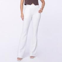 Calça Flare De Alfaiataria Offwhite Essencial MULHER BRASIL
