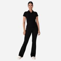 Calça Flare Feminina Bolso Funcional Em Sarja Com Elastano - Malwee -