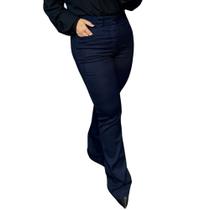 Calça Flare Feminina Cintura Alta com Elastano Loopper Jeans