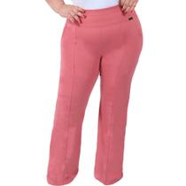 Calça Flare Feminina Com Bolsos Cintura Média Plus Size Catwalk Calça Flare Feminina Com Bolsos Cintura Média Plus Size Catwalk