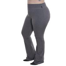 Calça flare feminina peluciada plus size dicors