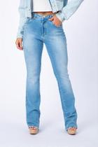 Calça flare flor de lis