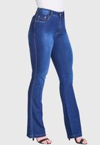 Calça Flare HNO Jeans Cintura Alta Jeans com Elastano Azul Calça Flare HNO Jeans Cintura Alta Jeans com Elastano Azul