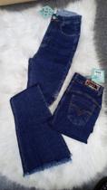 Calça flare jeans feminina