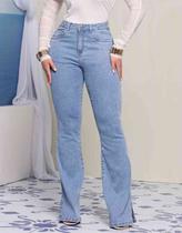 Calça Flare Jeans Feminina Biotipo Petit Para Baixinhas Original Premium Lançamento