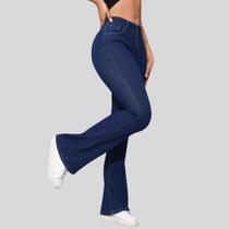 Calça Flare Jeans Feminina Boca de Sino Cintura Alta Modeladora - SK Jeans