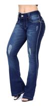 Calça Flare Jeans Lycra Bojo Bumbum Original Barra Larga