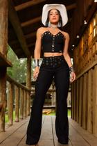 Calça flare lançamento pit bull jeans ref 90780
