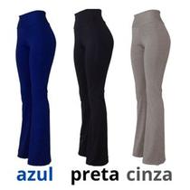 Calça FLARE Leg Feminina Boca Sino Bailarina Legging Cintura Média Suplex, Tecido Leve e Duradouro, P/Academia, Fitness, Dia a Dia, Trabalho ou Casual