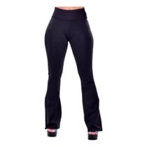 Calça Flare Legging Boca De Sino Suplex Sem Transparência Cós Alto