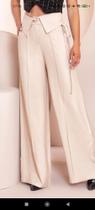 Calça flare Marant Plane cor preta e Beije tamanho 40, 42 Karina Rabello Calça flare Marant Plane cor preta e Beije tamanho 40, 42 Karina Rabello