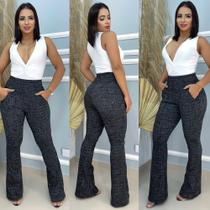 Calça Flare Mescla feminino