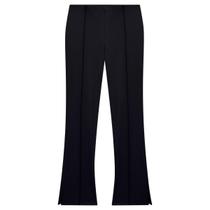 Calça flare plus size alfaiataria com fenda, 65170