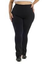 Calça Flare Plus Size Flanelada Inverno Grossa Cintura Alta