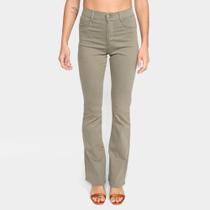 Calça flare Sawary boot cut cintura alta feminina