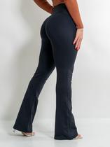 Calça Flare Suplex Grosso Boca De Sino Bailarina Cintura Alta