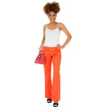 Calça Flare Verão - Cor Laranja - Tamanho 36 Calça Flare Verão - Cor Laranja - Tamanho 36
