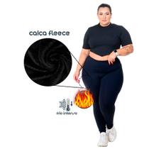 Calça Fleece Feminina Segunda Pele Plus Size Térmica Para Dias Frios