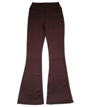 Calça flete em tecido cós alto