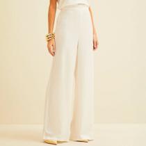 Calça Forum Listrada Metalizada Ve26 Off White Feminino