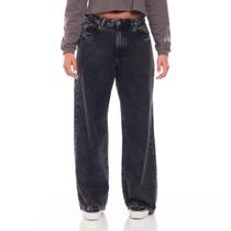 Calça Freesurf Wide Leg Estonada Black Denin