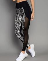 Calça Fuseau De Chelles Cós Anatômico Recorte Lateral Tule Calça Fuseau De Chelles Cós Anatômico Recorte Lateral Tule