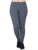 Calça Fusô Legging Fitness Feminina Academia Mescla Preto