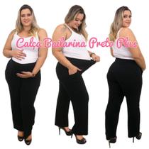 Calça Grávida/Gestante estilo Bailarina Malha Plus Size