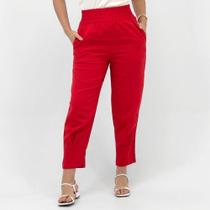 Calça Hering em Tecido Reta Feminina Calça Hering em Tecido Reta Feminina