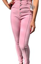 Calça Hot Pants Color Botoes Feminina