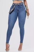 Calça Hot Pants Modeladora e Sofisticada com Cinto Pit Bull Jeans 87697 Tamanho:38Cor:Azul