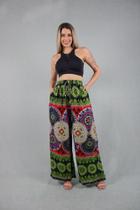 Calça Indiana Pantalona Com Mandalas Ge00180b Com Cordão