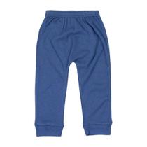 Calça Infantil Até 24 Meses Em Suedine Básica Azul