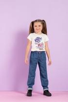 Calça infantil clochard jeans