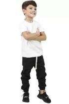 Calça infantil e Juvenil Jogger Sarja e Jeans Com Elástico e Punho