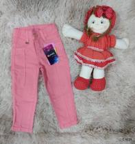 Calça Infantil Feminina Skinny Rosa