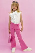Calça Infantil Flare em Sarja com Elastano Barbie - Infanti