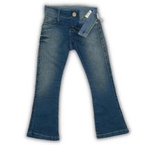 Calça Infantil Jeans C/Ajuste Cós Médio Criança para Menina
