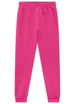 Calça Infantil Jogger em Moletom Peluciado Básica Feminina - Brandili Calça Infantil Jogger em Moletom Peluciado Básica Feminina - Brandili
