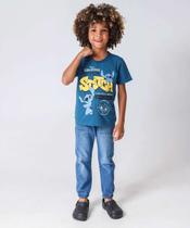 Calça Infantil Jogger Jeans Bolso Tam 4 a 8 Azul-27111