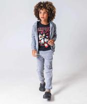 Calça Infantil Jogger Moletom Marisa Tam 4 a 10 Cinza-50077