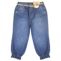 Calça Infantil Look Jeans c/ Cinto Jeans