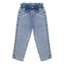 Calça Infantil Look Jeans Elástico Reta Jeans