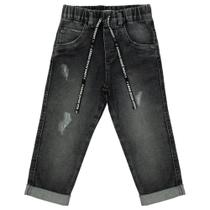 Calça Infantil Look Jeans Reta Moletom Jeans Black - UNICA - 01 Calça Infantil Look Jeans Reta Moletom Jeans Black - UNICA - 01