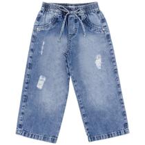 Calça Infantil Look Jeans Wide Leg Jeans