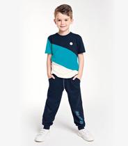 Calça Infantil Masculina Em Moletom Trick Nick Azul