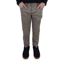 Calça Infantil Masculina Ogochi Sarja Essencial Marrom 0025