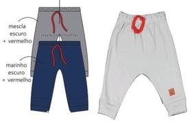 Calça Infantil Masculino Mijão Lisa Suedine c/punho - Bicho Molhado