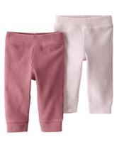 Calça Infantil Menina Bebê Algodao Organico Com 2 Pecas Carter's